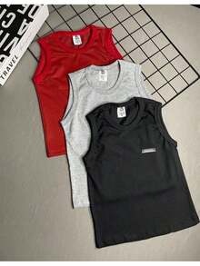 Kit 5 Camisetas Regatas Sem Manga Infantil Menino OPLK