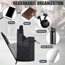 Magnetic Fitness Bag, Unisex, Fitness Accessories, Magnetic Water Bottle Holder With Shoulder Strap, Suitable For Fitness, Travel - Black - View 5