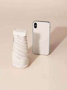 Flat 6-Fold UV Protection Umbrella, Black Vinyl Sun Shield - Lightweight Capsule Umbrella With Card Pocket For Rain & Sun - Multicolor - View 5