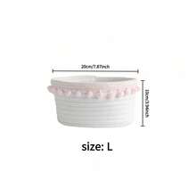 Mehrstufiger Seil gewebter Aufbewahrungskorb für Zuhause, Schreibtisch für Stifte, Taschentücher, Süßigkeiten, Snacks, Spielzeug, Unordnung Organizer, Bad, Schlafzimmer, Kosmetik, Make-up Organisation