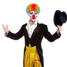 2pcs Clown Set Red Nose And Wig, Suitable For Halloween Party Carnival Role Play For Men And Women Adult Decorations