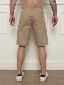 Men's Cargo Shorts - Comfortable Casual - 卡其色 - 查看 5