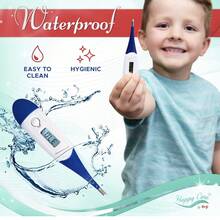 Termómetro flexible para axila y axilas rectales orales, para bebés, niños y adultos, el mejor termómetro digital rápido de 10 segundos para fiebre corporal para bebés, - Azul - Ver 5