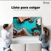 La revolución del lienzo |       Impresión de Pintura Decorativa en Lienzo |       abstracto |       Fusión artística |       Decoración de interiores |       Adecuado para Sala de Estar, Comedor, Dormitorio, Oficina Cuadro (140 x 70 cm, Panorámico) - 180 x 120 cm - Ver 4