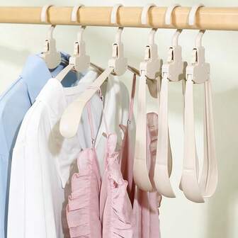 家用隐形衣架 防滑护肩衣柜衣架 可折叠便携旅行晾衣架
