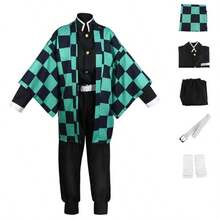 Cosplay Costume Unisex Adult Uniform Outfit With Costume Anime Cosplay Kimono Outfit - Green + 140/55.1in - View 5