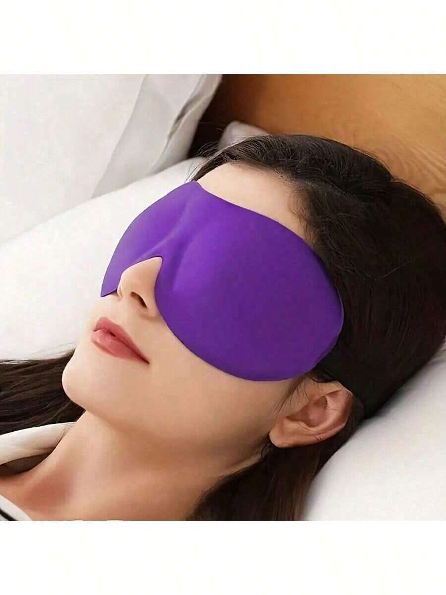 1pc Natural Silky Sleep Eye Mask, Ultra Smooth Sleep Mask For Women And Men - Fully Adjustable Straps, Especially Suitable For Back And Side Sleepers - Multicolor - View 1