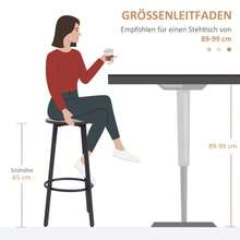 Industrial Bar Stool Set Of 2 – Robust Industrial Chic With Metal Frame & Footrest, Up To 120 Kg, 42x42x65 Cm In Brown, Everyday Stability For Kitchen Islands - Brown - View 6