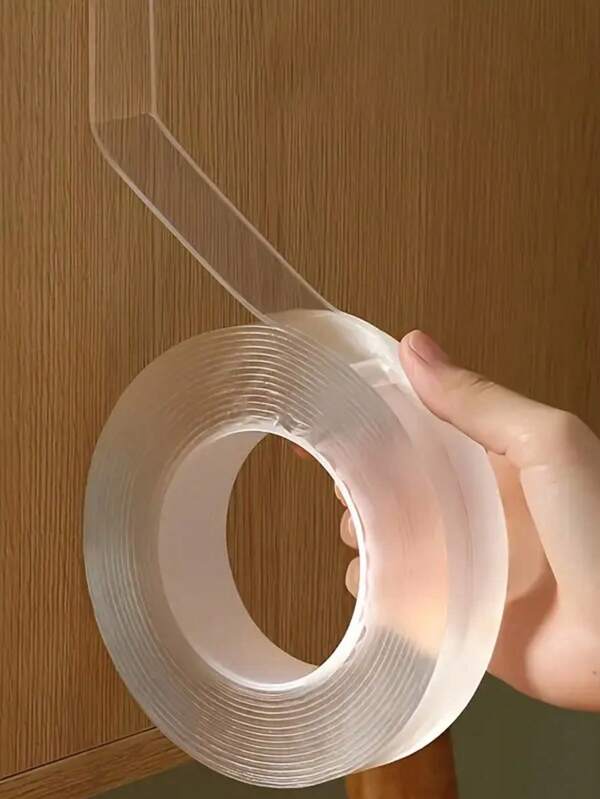 1PC High Viscosity Nano Double Sided Tape, Paste Items Without Traces Without Damaging Walls, With Strong Adhesive, More Solid Than Hooks, Washable Double Sided Tape, Reusable Waterproof Double Sided Tape For Multi-Scene Use