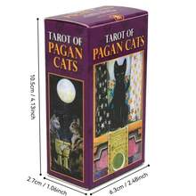 Tarot Of Pagan Cats Oracle Cards Game - Mystical Cat-Themed Divination Cards With Vibrant Artwork, English Language, Family Gatherings, Parties & Holiday Entertainment, Party Game Cards, Mystical Design, Detailed Illustrati - Purple - View 3