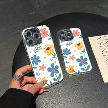 CLEAR  CASE Nice Flowers With Pastel Colors And A Cheerful VibeCompatible With  11 To  17 Models The Cases Lens Protection Function Ensures The Camera Remains Undamaged During Shooting  Guaranteeing Image Quality - 無色 - 查看 6