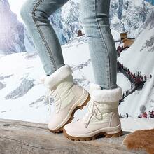 女士全黑雪地靴，新款冬季款，保暖内衬，加厚，防寒，防水，中筒，软底，防滑