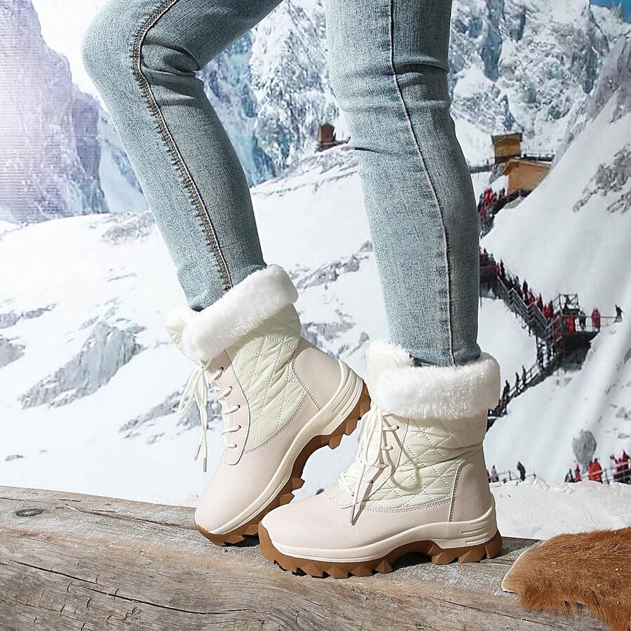 女士全黑雪地靴，新款冬季款，保暖内衬，加厚，防寒，防水，中筒，软底，防滑