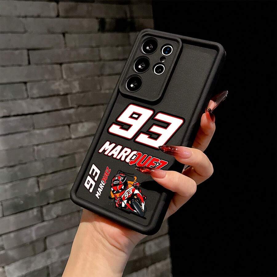 Fundas Cool Racer M-Marc Marquez 93 para for Galaxy S25, S24, S23, S22, S20 FE Ultra Plus 4G/5G - Cubierta Trasera Suave Antigolpes - Color mezclado 1 - Ver 1