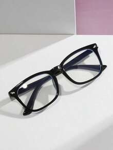 Unisex Square Plastic Computer/Gaming/TV/Mobile Phone Glasses, Reduce Eye Fatigue, Light Glasses, Fashion Optical Glasses Frame - màu đen - Xem 2
