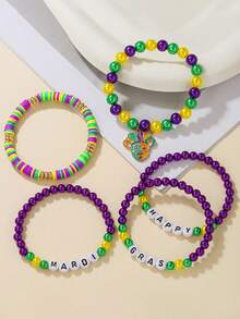 Bohemian Western Festival Mardi Gras Party Polymer Clay Layered Bracelet, Popular Cross-Border E-Commerce Item - Multicolor - View 3