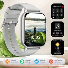 新款学生智能手表，具有通话、音乐、健身追踪、天气显示和游戏功能 - 彩色 - 查看 12