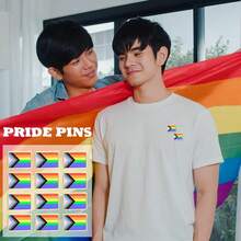 Pride Pins Outfits For Women Lgbtq Pins Gay Bi Ally Rainbow Lapel Pin Rainbow Flag Brooch Decoration For Clothes Bags Accessories{Inchcolor_nameinch:InchA:RainbowPridePinsinch} - A:彩虹驕傲徽章 - 查看 4