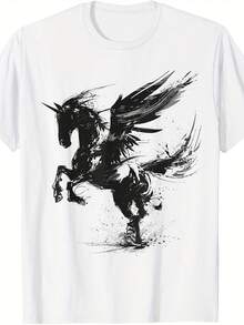 Camiseta con Retrato Abstracto de Artista - Verde militar - Ver 7