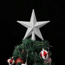 - Glitter Star Tree Topper 8-Inch Silver Star Christmas Tree Topper Star Christmas Tree Star Topper Christmas Tree Toppers Christmas Star Tree Topper Star For Christmas Tree Top Star - 銀色 - 查看 8