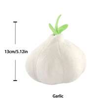 毛绒水果蔬菜玩具 - 大蒜、草莓、西兰花、西瓜、南瓜，柔软填充玩偶，婴儿益智玩具，幼儿园教学道具，家居装饰 - 彩色 - 查看 11