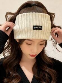 Christmas Reindeer Knit Scarf For Girls, Autumn/Winter, Korean Style, Versatile, Thick, Warm, Neck Protector, Wool Scarf