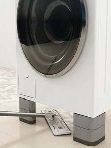 Four-Piece Anti-Vibration Washing Machine Pads - Non-Slip, Shock Absorbing, Noise Reducing, And Waterproof, Refrigerator And Washing Machine Noise Reduction Pads, Laundry Floor Protection, Non-Slip Shock Absorbing Mats, Suitable For All Types Of Washing Machines