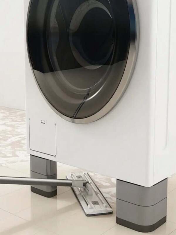 Four-Piece Anti-Vibration Washing Machine Pads - Non-Slip, Shock Absorbing, Noise Reducing, And Waterproof, Refrigerator And Washing Machine Noise Reduction Pads, Laundry Floor Protection, Non-Slip Shock Absorbing Mats, Suitable For All Types Of Washing Machines