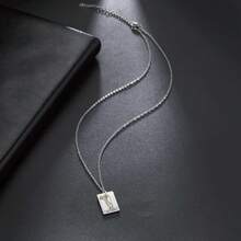 TEAMER Stainless Steel Tarot Cards Necklace Vintage Tarot Jewelry Good Luck Amulet Pendants For Women{Inchcolor_nameinch:InchSilver-THEHERMITinch} - 銀-THEHERMIT - 查看 4