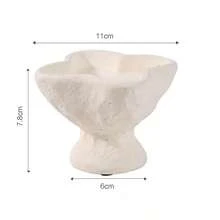 1个禅意风格水泥烛台，无焰香薰蜡烛容器，家居装饰