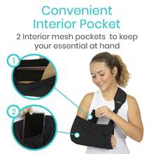 Vive Arm Sling Shoulder Immobilizer For Left Or Right Arm - Comfortable Relief For Shoulder & Elbow Injury, Rotator Cuff Surgery, Broken Wrist, Hand - Adjustable Padded Straps Fit Men & Women (Black) - 1 - 查看 7