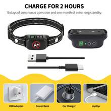 Adjustable Anti-Bark Dog Collar, Suitable For Various Dog Sizes, 8 Sensitivity Levels, 2 Training Modes, Rechargeable Via USB Type-C, Long-Lasting Anti-Barking Device