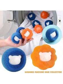 12pcs Pet Hair Cleaning Laundry Balls. Fluffy And Soft, Non-Sticky, Reusable, And Durable. Effectively Collects Fur On Clothes And Bedding. Essential For Pet Owners, Enhancing Your Laundry Experience. Suitable For Washing Machines, Cat/Dog Hair Remover (Random Color) (1/6/9/12/24pcs, Random Color) - Multicolor - View 12