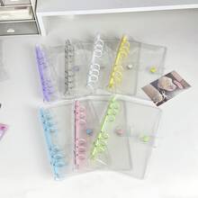 A6 Transparent Loose-Leaf Cover Sticker Book, Stickers, 3D Sticker Storage Box, 6-Ring PVC Notebook Set, DIY Journal - Multicolor - View 4