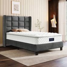 Memory Foam Mattress, Zoned Cooling Foam Mattress, Pocket Spring Mattress, 90x200cm, Oeko-Tex Certified, Quilted Microfiber Cover, Night Test, Firmness Level H3, 25cm Height - 白色+聚酯纖維+90*200cm - 查看 8