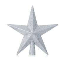 - Glitter Star Tree Topper 8-Inch Silver Star Christmas Tree Topper Star Christmas Tree Star Topper Christmas Tree Toppers Christmas Star Tree Topper Star For Christmas Tree Top Star - 銀色 - 查看 2