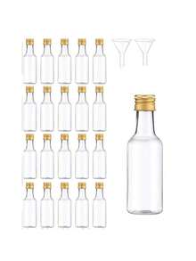 1/2/5/10pcs Mini Liquor Bottles,0.83oz 1.7oz 3.3oz Plastic Empty Miniature Bottle With Golden Cover Screw Caps, Small Shot Bottles, Drink Containers Wine Bottles Reusable Empty Spirit Bottle Juice Bottles Alcohol Bottles Sauce Bottles, Available In A Variety Of Colors And Sizes, For Weddings Parties, Christmas Day Party Supplies Perfect For Bathroom Travel, Outdoor Camping, Wedding Parties And Business Travel, Easy To Carry - Nhiều màu - Xem 2