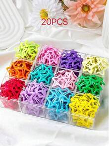 50pcs/100pcs/200pcs/300pcs/400pcs Colorful Hollow Star Hair Clips, Cute Bangs Clips, Fashion Hair Accessories (No Storage Box) Hair Accessories - Multicolor - View 12