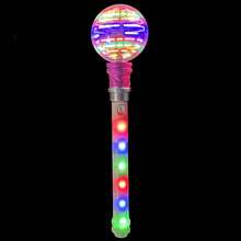 1個 LED 手持旋轉造型燈 LED 閃爍燈 彩色魔杖 旋轉魔球棒 聖誕生日派對用品 隨機顏色 - 彩色 - 查看 6