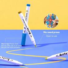 Paint Markers Paint Pens 60 Colors Acrylic Paint Pens Brush Tip For Wood Canvas Stone Rock Painting Glass Ceramic Surfaces DIY Crafts Making Art Supplies60A - Standard60Colors - View 7