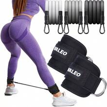 Portable Ankle Strap Resistance Band Set, Leg And Hip Trainer, Shaping And Weight Loss Fitness Ankle Band, Hip Training Stretch Band, Gym Exercise Equipment - Multicolor - View 3