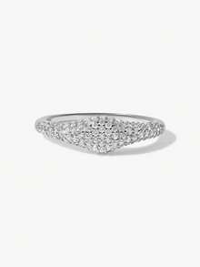 Light Luxury Fashion Party Gifts 925 Sterling Silver Pave Zirconia Ring Women Fine Jewelry Rings For Girls - Nhẫn Zircon Pave - Xem 12