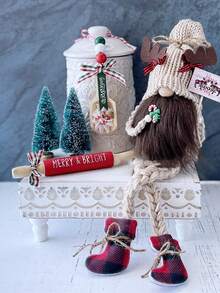 Personalized Name/Styles/Texts Mini Christmas Rolling Pins For Tiered Tray | Christmas Tier Tray Decor | Christmas Tiered Tray Decor | Mini Rolling Pins Tiered Tray, Christmas Home Decor, Gingerbread Decor, Ho Ho, Farmhouse Christmas, Christmas Kitchen Decor - Multicolor - View 5