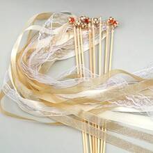 1pc Ribbon Wands / Decorative Streamers - For Wedding Lawn Decorations & Party Atmosphere Enhancement - Multicolor - View 4