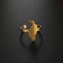 1 قطعة خاتم جزر الكناري الإسبانية / لا بالما / لا جومرا / تينيريفي / فويرتيفنتورا / جران كناري / لانزاروتي / مايوركا من الفولاذ المقاوم للصدأ