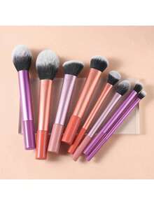 Kit Of 8 Professional Makeup Brushes For Creating Flawless Foundation. - Multicolor - View 4