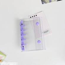 1个M5尺寸便携式透明活页夹，可用作透明贴纸簿、贴纸册、照片收纳袋、相册、预算计划本、日记本、笔记本、办公用品 - 彩色 - 查看 15