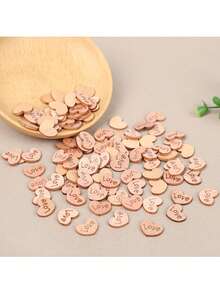 Natural Mini House Shaped Wood Pieces Christmas Wooden Ornaments Embellishment DIY Crafts New Year Xmas Party Decorations Navidad Noel Natal - Multicolor - View 5