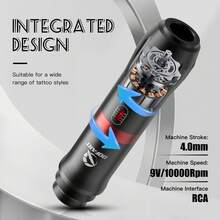 DQFART Wireless Tattoo Gun, Equipped With 1200mAh Power Supply And Powerful Motor, Suitable For Beginners And Tattoo Artists (Tattoo Needles Not Included) - Multicolor - View 7