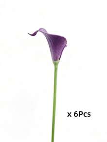 MEHELANY 12/6/1pc 人造馬蹄蘭花，35cm，PU材質，人造花，馬蹄蘭人造花束，適用於居家婚禮裝飾、室內外裝飾、花園裝飾、派對裝飾、波希米亞風格裝飾、節日派對裝飾、母親節生日慶祝、日常禮物 - 深紫 - 查看 8